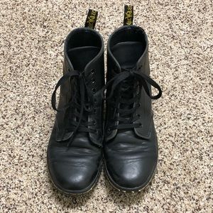 Dr. Martens Black Combat Boots, 7